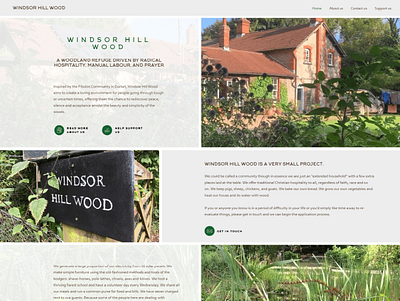 Windsor Hill Wood: a community retreat branding design ui ux web design