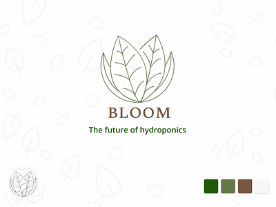 Bloom - Automated Hydroponics company agriculture logo automation brand design brand identity branding branding design clean concept design graphic hydroponics icon illustration iot logo logo design typography ui vector