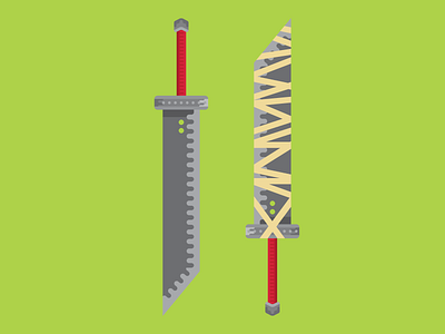 Cloud's Swords 🌩️ cloud ffvii final fantasy graphic illustrator sword