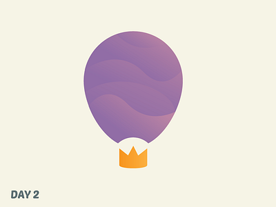 Crown: Hot Air Balloon 🎈 balloon dailylogochallenge gradient hot air balloon logo