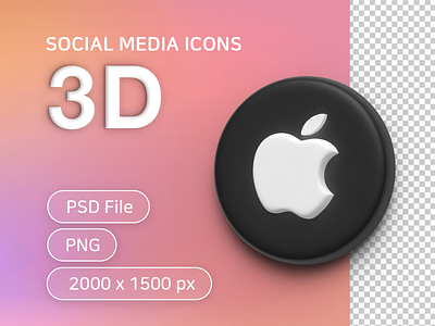 Social media 3D icon 3d apple icon logo sns social social media