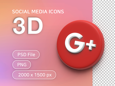 Social media 3D icons_Google 3d icon logo sns social social media social media icons