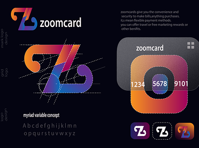 zoom card logo design art brand branding card creative logo design grid logo design icon logo logo design logomark logos minimal minimalist logo shape type typhography vector word zoom