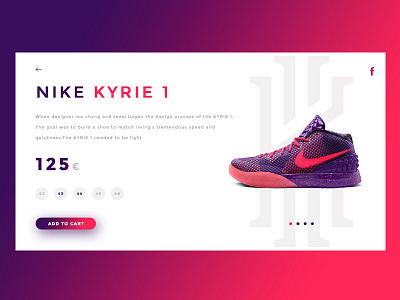 #1 Basketball shoes UI basketball brand cart kyrie shoes ui design watches web design