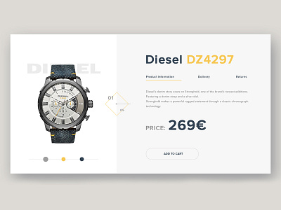 Diesiel watch brand diesel ui design watches web design