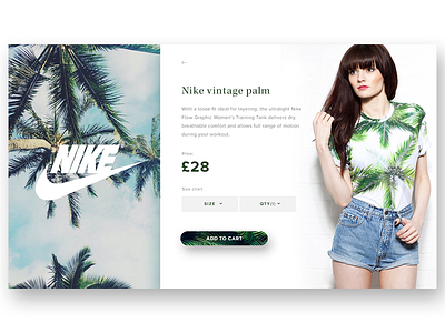 UI Nike clothes brand clothes nike t shirt ui design web design