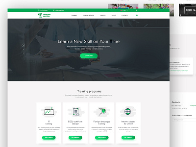 5ci training school page green landingpage methods training ui design ux web design