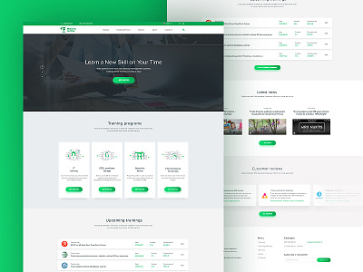 5ci training school page courses creative design green landingpage methods training ui ux web