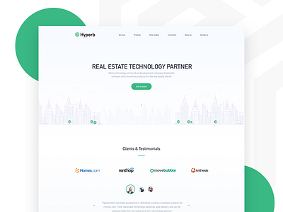 HyperB Landing page