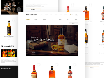 Baltic Whisky Shop ecommerce landing ui ux web webdesign webpage website whisky