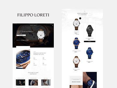 Filippo loreti Venice automatic preorder landing page brand design filippoloreti landing startup ui watches web website