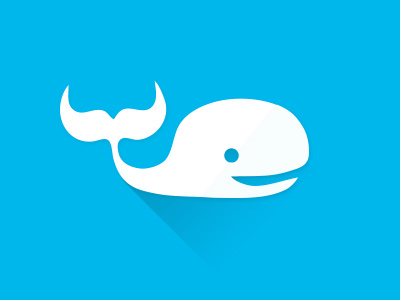 Flate whale blue flat icon whale