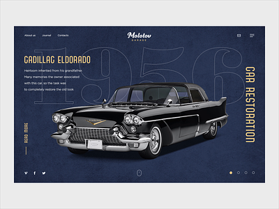 Molotov garage anim animation design homepage logo minimalism promo site slider ui uiux ux web webdesign website