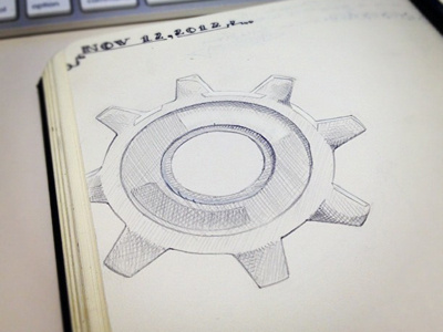Cog/Gear/Settings Icon - Notebook Sketch