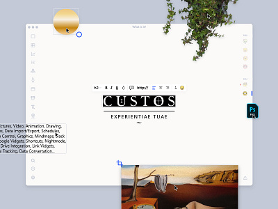 Custos — the sentinel of your experience app app desktop editor mac note page schedule service uiux workspace