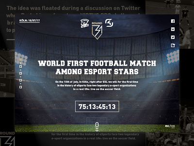 Virtus.pro vs SK Gaming on real football match adaptive csgo esport football landing page site soccer sport web