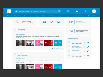 Day - 6: Daily UI Challenge design exogen exogendesigns homepage linkedin ui userinterface ux web webdesign