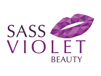 Sass Violet Beauty geometric logo design modern