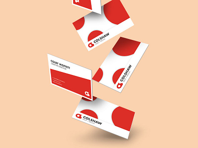 Colshaw Web + Media Business cards business cards design flat graphic design mockup modern
