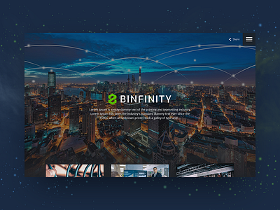 Binfinity - One Page Website