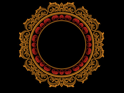 classic circle design with vector engraving motif backgrounds beautiful branding classic decorative design illustration logo ui vector