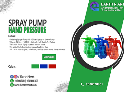 EARTHNART Spray Pump 3d animation branding graphic design logo motion graphics ui