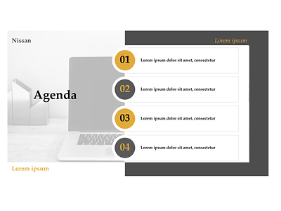 Presentation Agenda Page Template