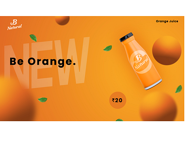 Orange juice banner add branding daily ui design graphic design illustration logo product design typography ui ux vector