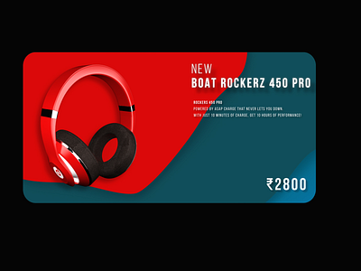 Amazon Product Add - Boat Rockerz 450 Pro 3d animation branding daily ui design graphic design logo ui ux