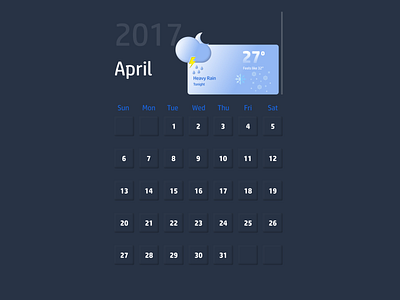 Calendar With Weather Application