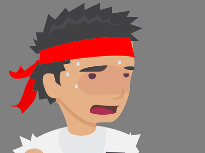 Ryu first love nerd red headband ryu street fighter sweaty