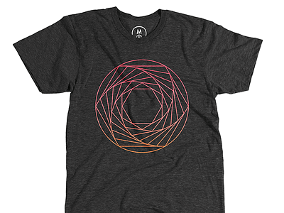 Aperture Spiral circle cotton bureau geometric gradient hexagons lines shirt