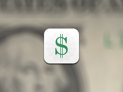 SimpleBudget app icon budget george washington money not flat design shape blur simple too simple