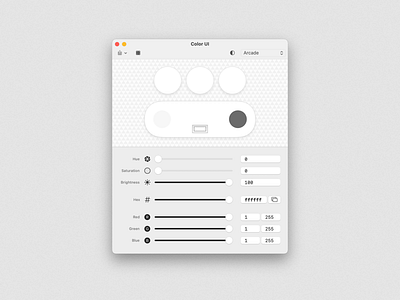 Color UI — macOS app apple bigsur colorpicker interface design macos monochrome osx uidesign uxdesign