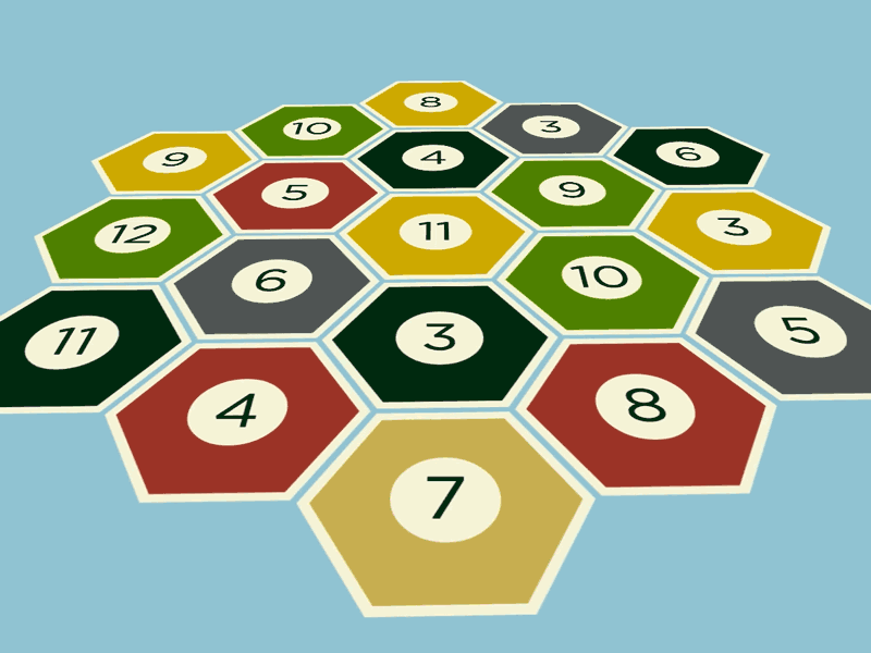 CSS3 Catan Board catan css css3 flat hexagon hexagons settlers of catan