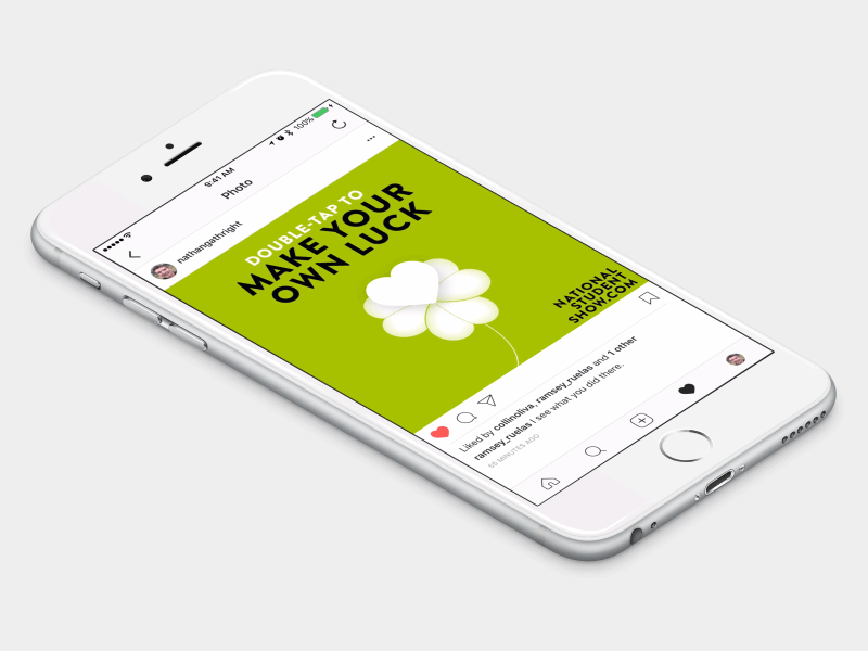 Make Your Own Luck social media conference nssc four-leaf clover gif animation instagram interactivegrams