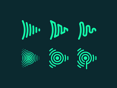 EpisodesFM Brand Exploration audio branding broadcast icon icons logo podcast podcasting soundwave waveform