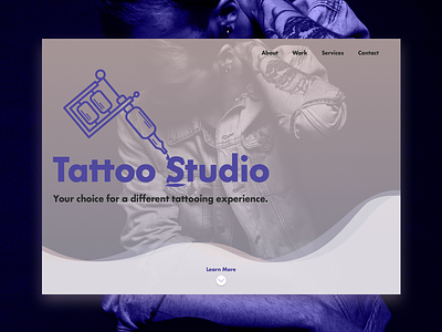Tattoo Studio Concept bold concept header purple tatto
