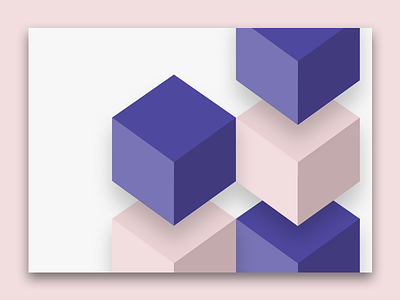 Cube cube geometry purple
