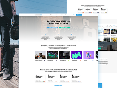 Website design for video jobs page! home jobs landing one page ui ux video web website