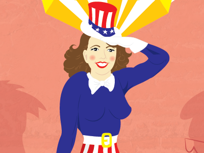 The Star-Spangled Girl american patriotic pin up retro