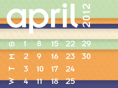 April Desktopcalendar