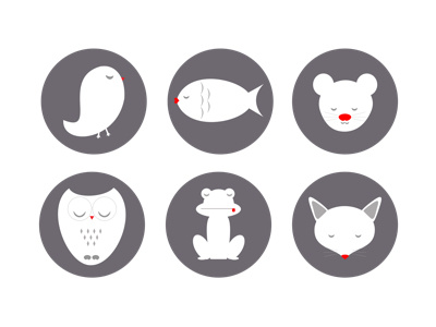 Sleepy Animals animals design icons ux