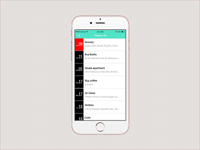 Things-to-do App design app iphone lists mobile tasks todo ui