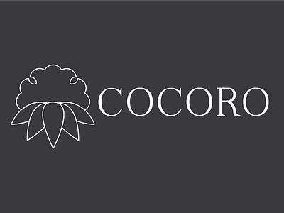 Cocoro branding identity japanese kamon logomark vector