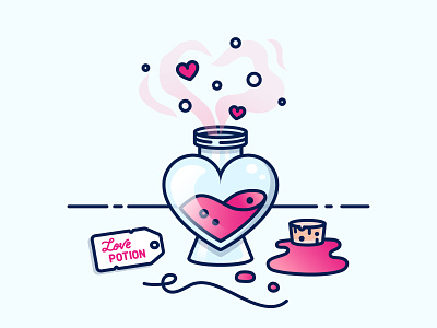 Love Potion Part 2 blue heart hearts icon icons illustration love love potion pink potion valentine valentinesday