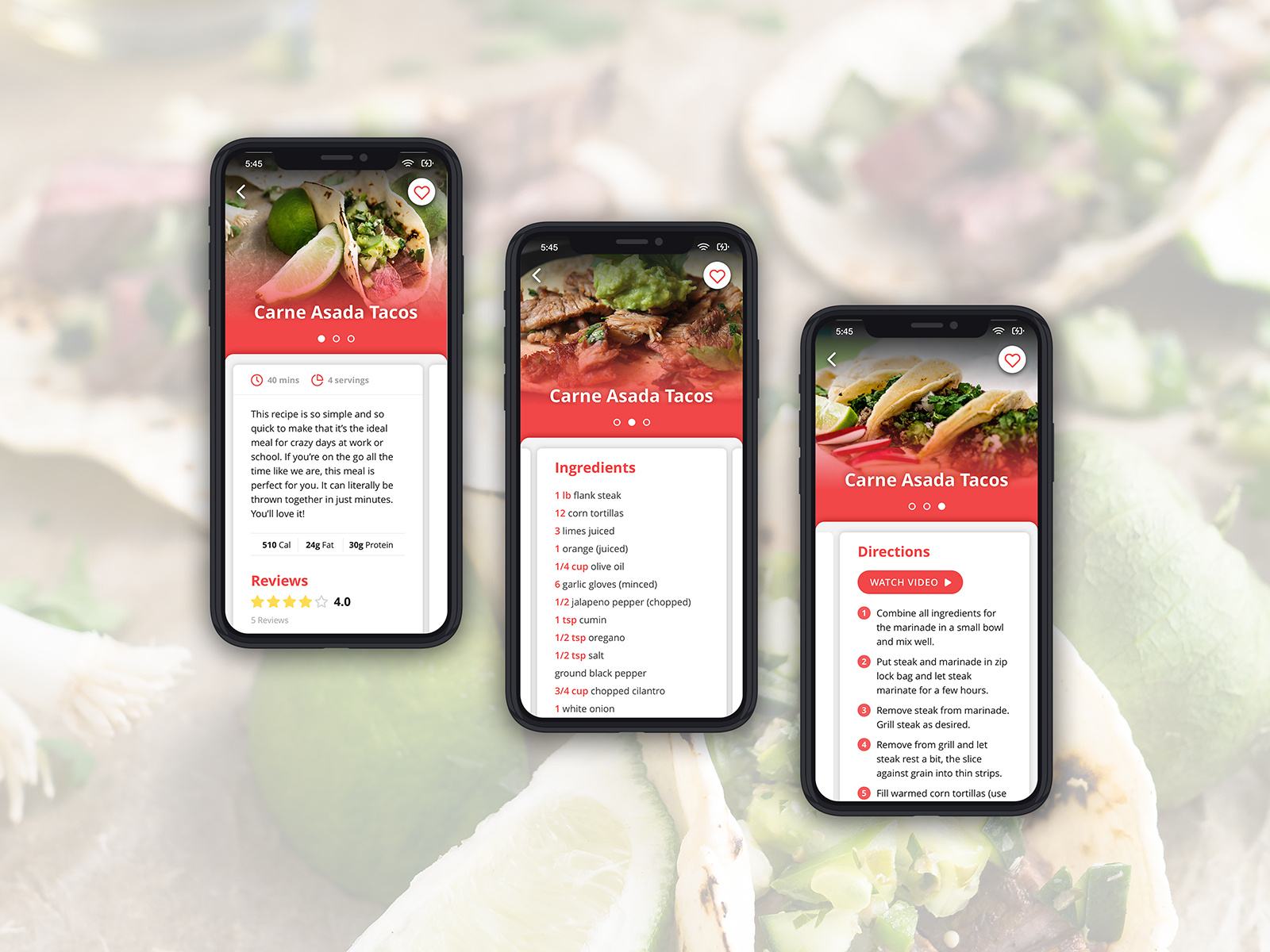 Recipe App Screens by Ashley Niro on Dribbble