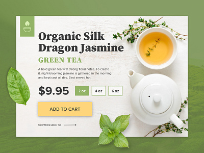 Green Tea UI ecommerce green green tea leaves tea teapot ui ui design uidesign uiux web design