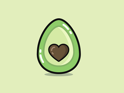 Avocado Love avocado green heart illustration love