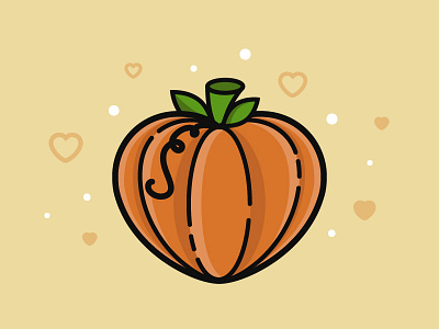 Punkin Heart halloween heart icon illustration orange pumpkin punkin